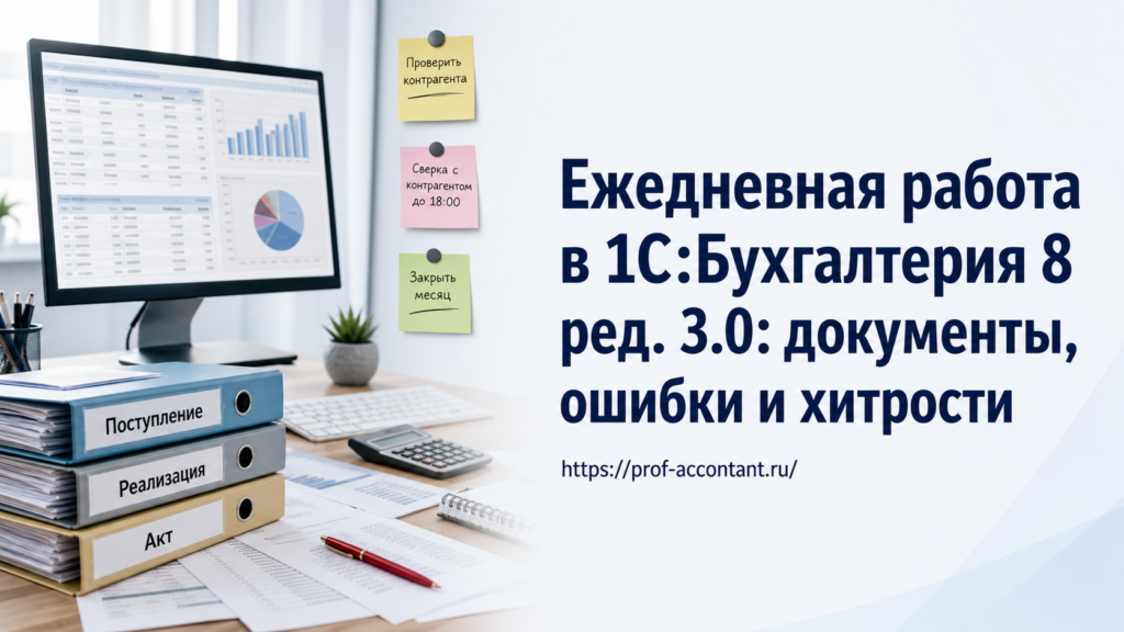 Ежедневная работа в 1СБухгалтерия 8